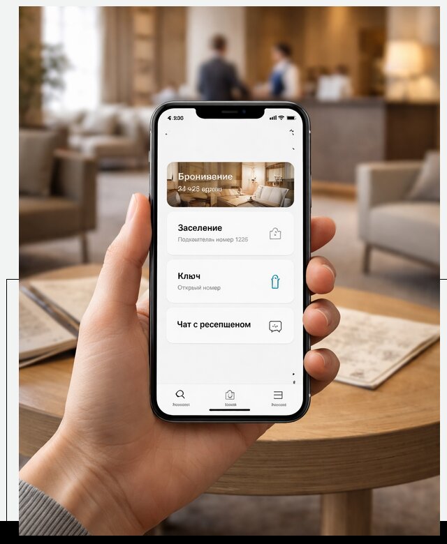 Мобильное приложение для гостей отеля в Дивногорске, управление сервисом